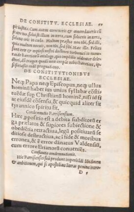 De Constitutionibus Ecclesiae.