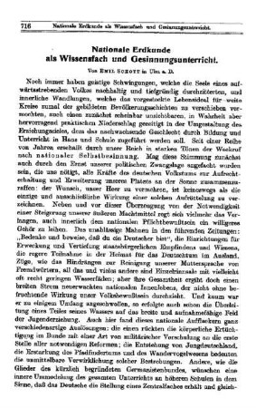 Nationale Erdkunde als Wissensfach und Gesinnungsunterricht