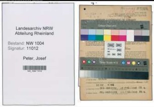 Entnazifizierung Josef Peter , geb. 05.12.1896 (Rangiermeister)