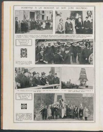 Ante la estatua de San Martín, en Washington