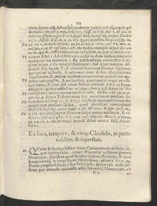 Ex loco, tempore, & variis Clausulis, ac pactis ...