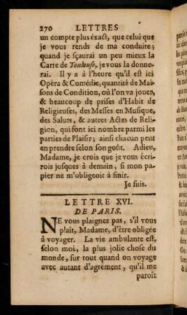 270-279, Lettre XVI.