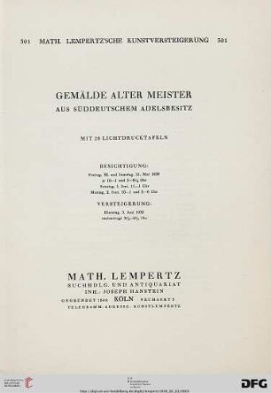 Besichtigung / Versteigerung