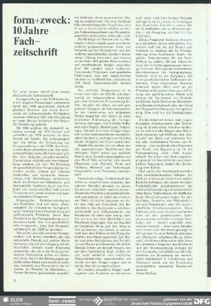 form+zweck: 10 Jahre Fachzeitschrift : Fotowettbewerb