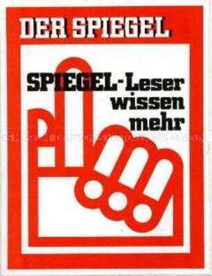 Werbe-Aufkleber für das Magazin "Der Spiegel"