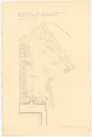 Garten der Domäne Schmölln: Lageplan mit Gartenplan 1:250