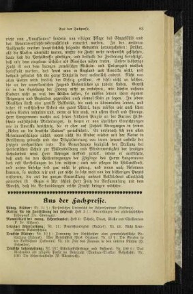 Aus der Fachpresse