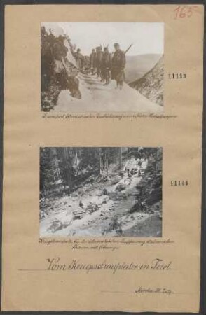 Transport österr. Geschütze auf einem Tiroler Hochalpenpass