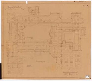 Königliches Residenzschloss Posen, Posen: Grundriss Fundament 1:100