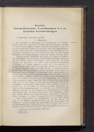 Gesetze, Gesetz-Entwürfe, Verordnungen u.s.w., Gerichts-Entscheidungen