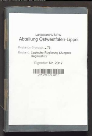 Amtsgericht Bad Salzuflen, Band 1