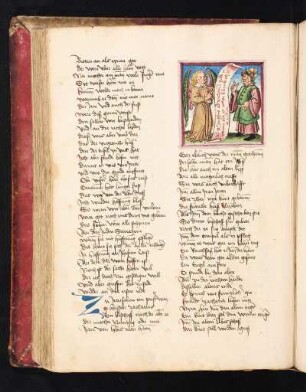 Zacharias mit Verkündigungsengel und Spruchband