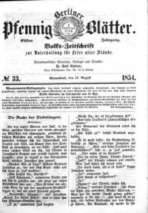 Nr. 33, Sonnabend, den 12. August