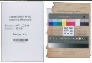 Entnazifizierung Kurt Mengel , geb. 01.01.1908 (Haendler)