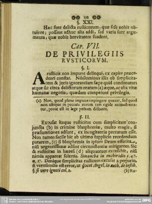 Cap. VII. De Privilegiis Rusticorum