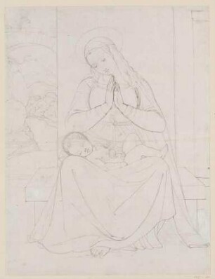 Sitzende Madonna mit Kind
