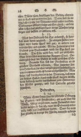 Bedenken. §. 14. - §. 37.