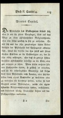 Viertes Capiel. [Pythagoras]