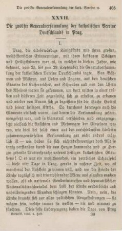 465-474 Die zwölfte Generalversammlung der katholischen Vereine Deutschlands in Prag