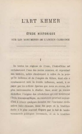 Étude historique