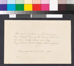 Brief von Carlyle, Jane an Goethe, Johann Wolfgang von