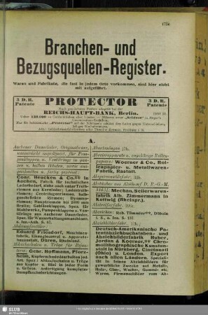 Branchen- und Bezugsquellen-Register