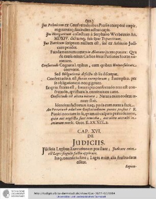 CAPUT XVI. DE JUDICIIS.