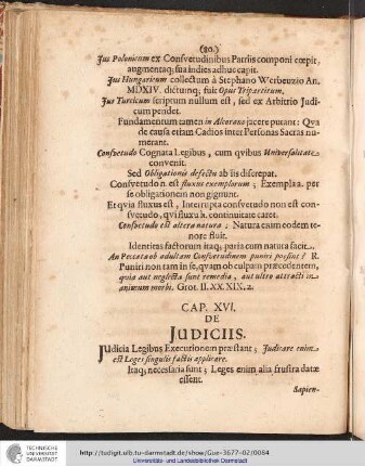 CAPUT XVI. DE JUDICIIS.