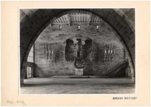 Reichsgartenschau 1939 auf dem Killesberg, Stuttgart: Ehrenhalle Innenraum mit Hoheitsadler