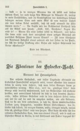 III. Die Abenteuer der Sylvester-Nacht