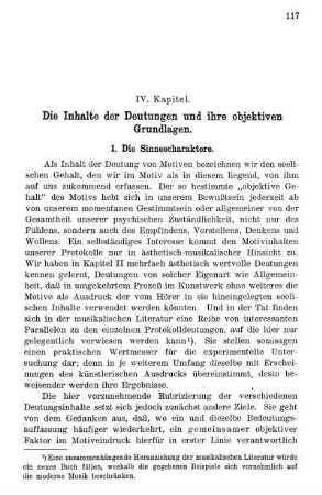 IV. Kapitel. Die Inhalte der Deutungen und ihre objektiven Grundlagen.