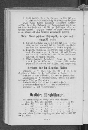 Deutscher Wechselstempel.