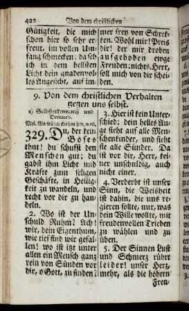 9. Von dem christlichen Verhalten gegen uns selbst.