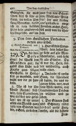 9. Von dem christlichen Verhalten gegen uns selbst.