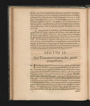 Sectio IV. Quis Torneamentorum modus, quaeve peragendi ratio.