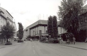 Blick von Rosental auf Karstadt. Detmold. Lange Str. Papierabzug