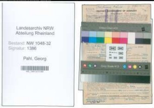 Entnazifizierung Georg Pahl , geb. 17.06.1899 (Beamter)