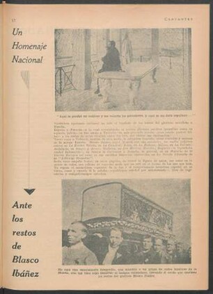 Un homenaje nacional ante los restos de Blasco Ibáñez
