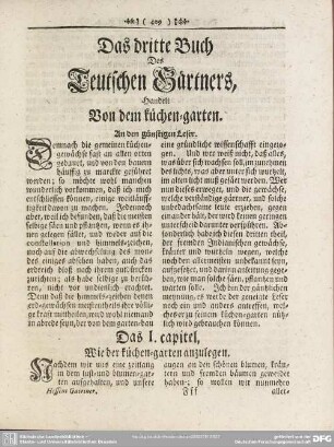 Das dritte Buch Des Teutschen Gärtners, Handelt Von dem küchen-garten