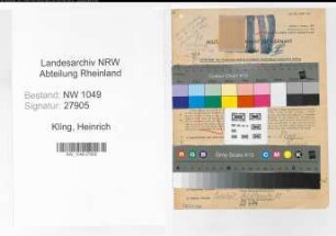 Entnazifizierung Heinrich Kling , geb. 10.09.1913 (Bueroangestellte)