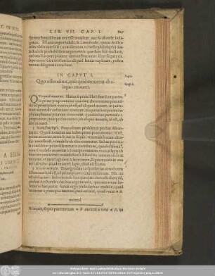 In Caput I. Quo ostenditur, quicquid movetur ab aliquo moveri.
