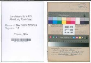 Entnazifizierung Otto Thurm , geb. 13.06.1898 (Sattler)