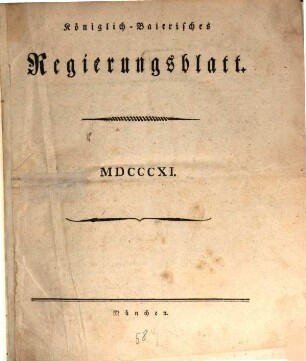 Königlich-Baierisches Regierungsblatt. 1811, 1811