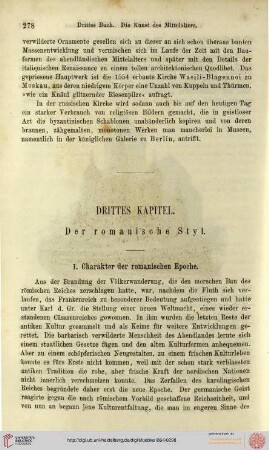 III. Der romanische Styl