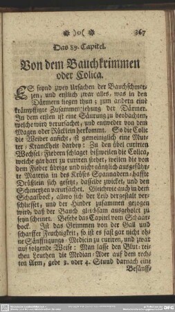 Das 89. Capitel. Von dem Bauchkrimmen oder Colica
