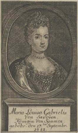 Bildnis der Marie Louise Gabrielis von Savoyen