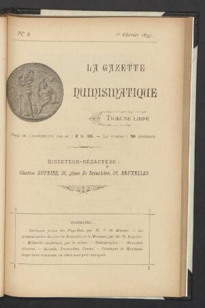 N° 5. 1er Février 1897.