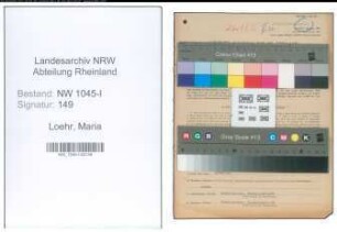 Entnazifizierung Maria Loehr , geb. 28.01.1906 (Sekretaerin)