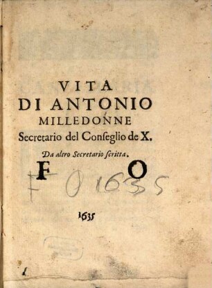 Vita di Antonio Milledonne
