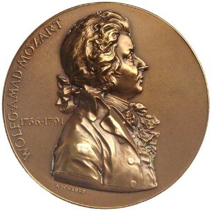 Medaille Wolfgang Amadeus Mozart